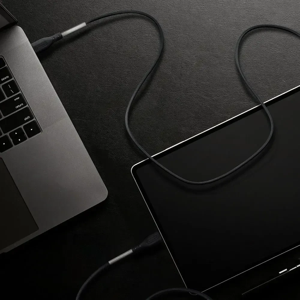 USB C į USB C laidas Forcell F-Energy QC4.0 PD 5A 100W Carbon 1 m CB-04C juodas