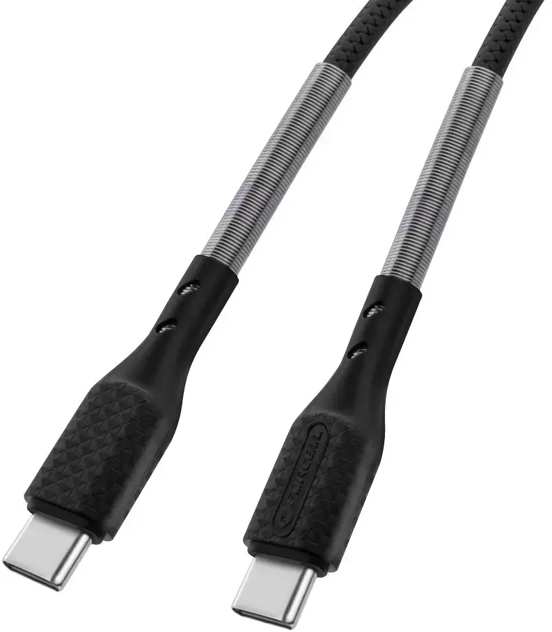 USB C į USB C laidas Forcell F-Energy QC4.0 PD 5A 100W Carbon 1 m CB-04C juodas