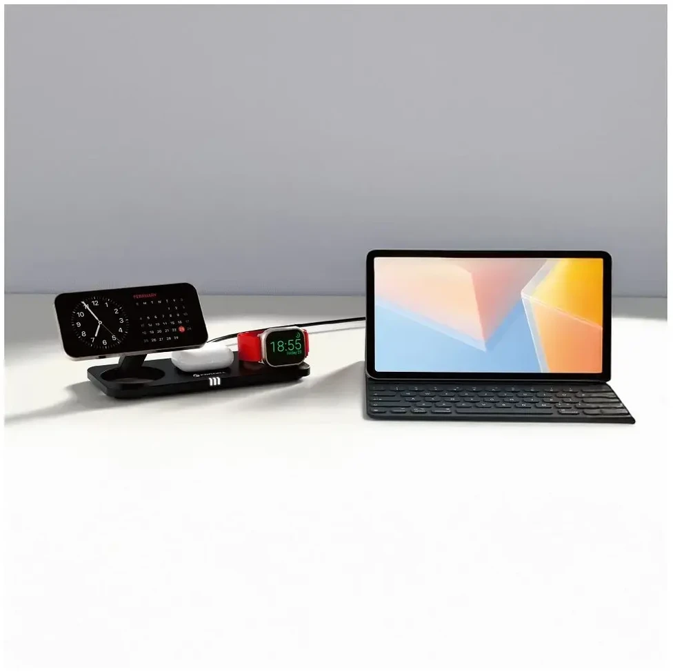 Belaidis įkroviklis Forcell F-Energy 3in1 MagNetix USB C Qi2 20,5W, suderinamas su MagSafe juodas 0INT