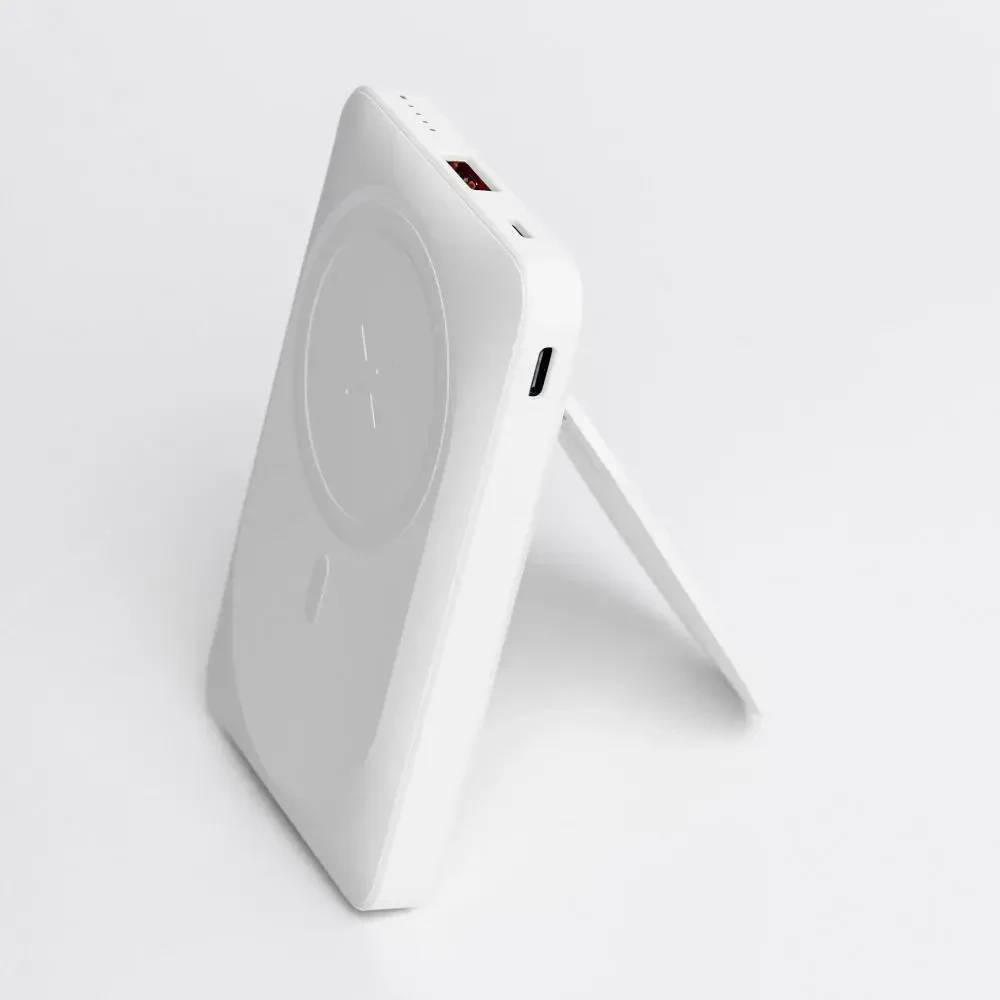 Nešiojamoji baterija, suderinama su „MagSafe Forcell F-Energy MagStand F10K2 QC3.0 PD 5A 20W 10000 mAh baltas“