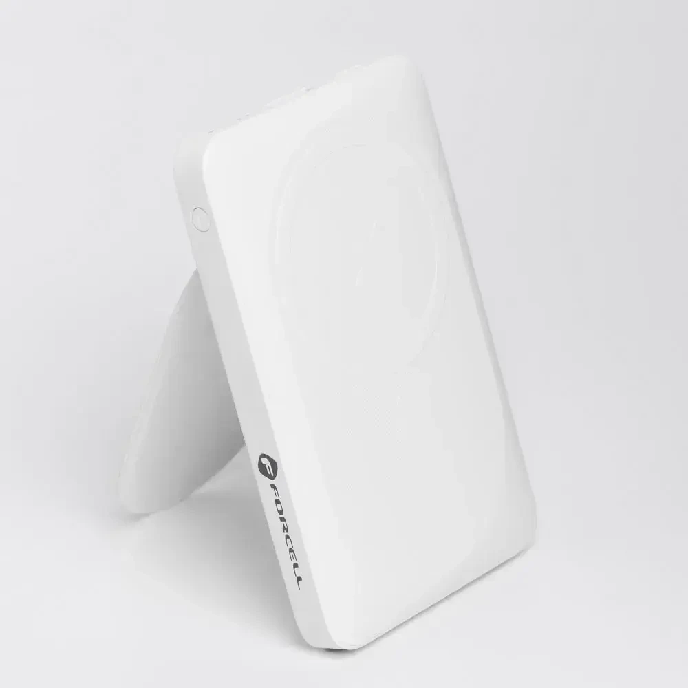 Nešiojamoji baterija, suderinama su „MagSafe Forcell F-Energy MagStand F10K2 QC3.0 PD 5A 20W 10000 mAh baltas“