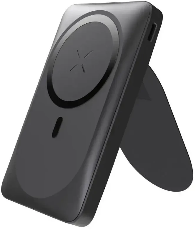 Išorinė baterija POWER BANK Forcell F-ENERGY (F10K2) 10000mAh su belaidžiu įkrovikliu (Magsafe 20W) juoda