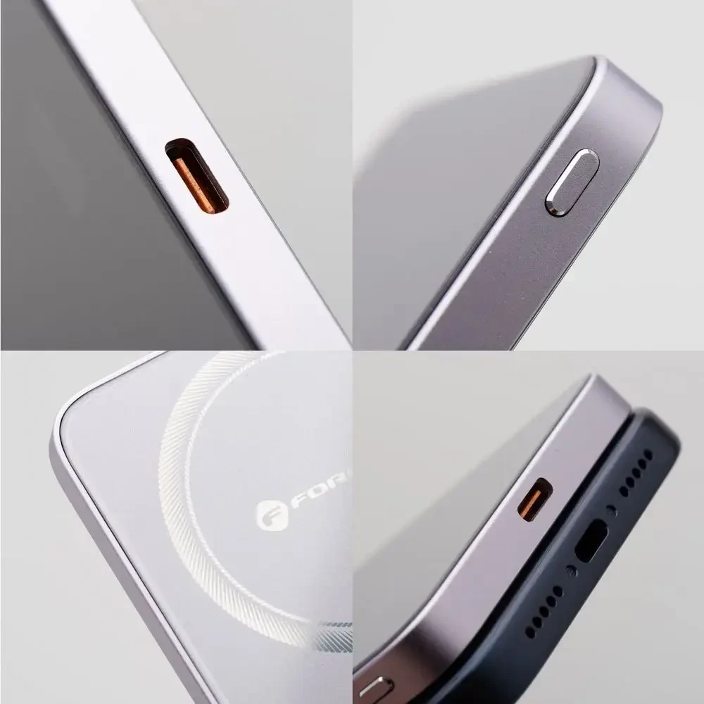 Nešiojamoji baterija, suderinama su „MagSafe Forcell F-Energy SuperSlim F5K8 QC4.0 PD3.0“ 15W 5000 mAh violetinė