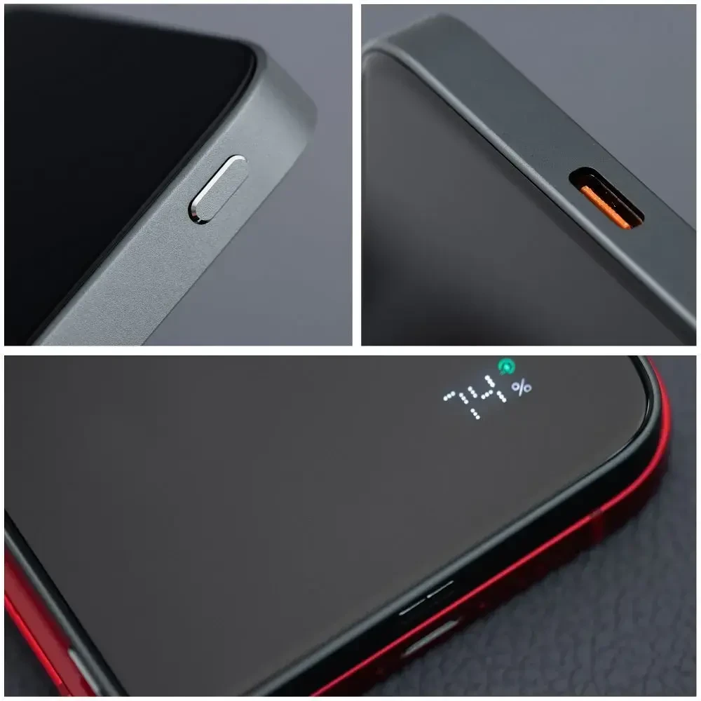 Powerbank compatible with MagSafe Forcell F-Energy SuperSlim F5K8 QC4.0 PD3.0 15W 5000 mAh juodas