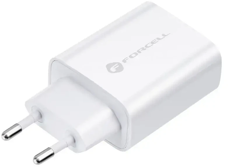 Įkroviklis Forcell (1xUSB-C 3A 25W) baltas