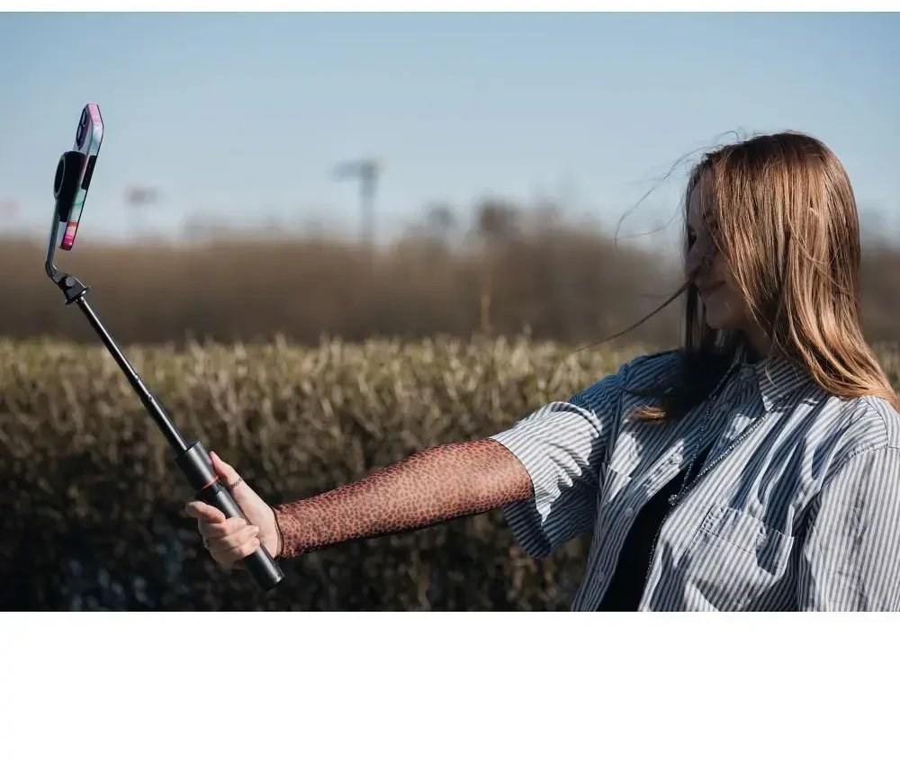 FORCELL F-GRIP MagSelfie S100M asmenukių lazda su bevieliu nuotolinio valdymo pulteliu juodas