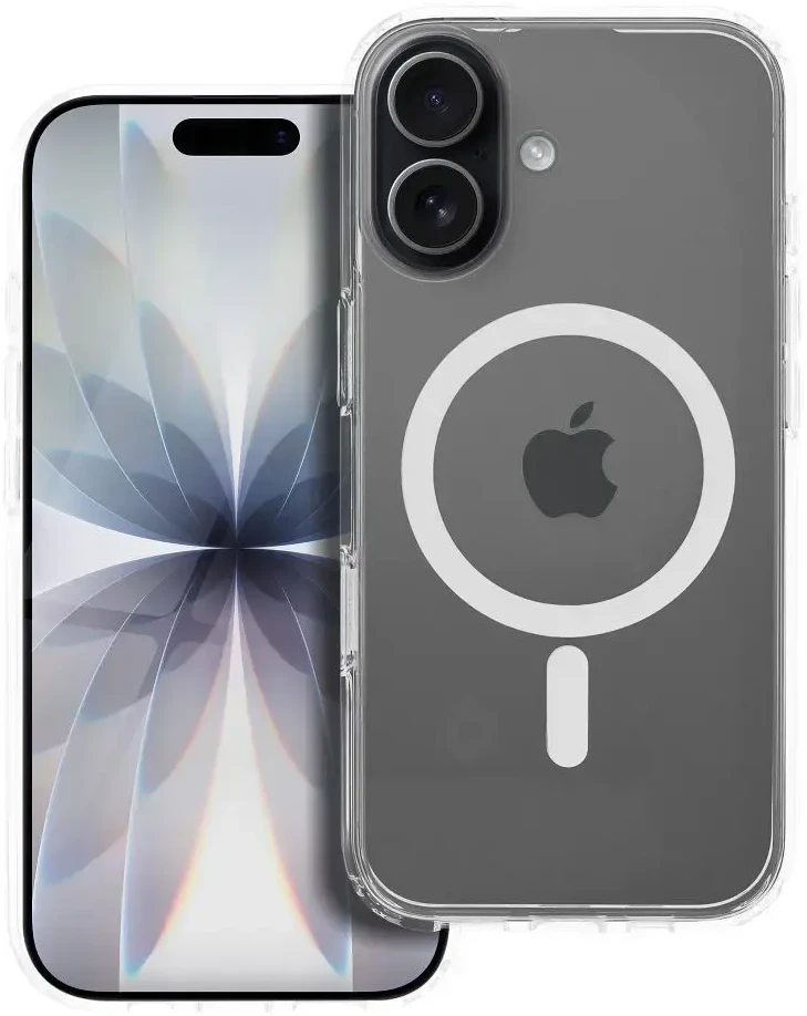 „iPhone 17 Forcell F-Protect Clear Hybrid Premium“ dėklas, suderinamas su „Magsafe“ permatomas