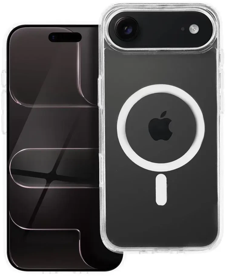 „iPhone 17 AIR“ dėklas „Forcell F-Protect Clear Hybrid Premium“, suderinamas su „Magsafe“ permatomas