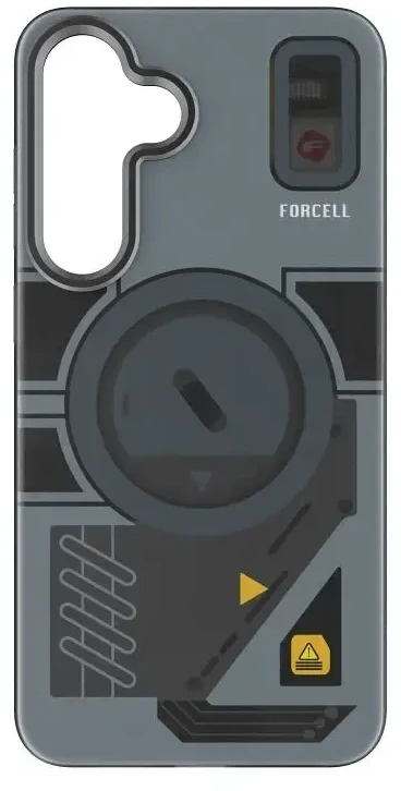 Dėklas FORCELL F-PROTECT lygiai su Dual Layer 4D technologija, Military Drop-Test suderinamas su MagSafe skirtas Samsung Galaxy S25 PLUS cyber pilkas