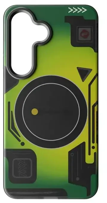 Dėklas FORCELL F-PROTECT Levels with Dual Layer 4D technology, Military Drop-Test suderinamas su MagSafe skirtas Samsung Galaxy S25 cyber žalios spalvos
