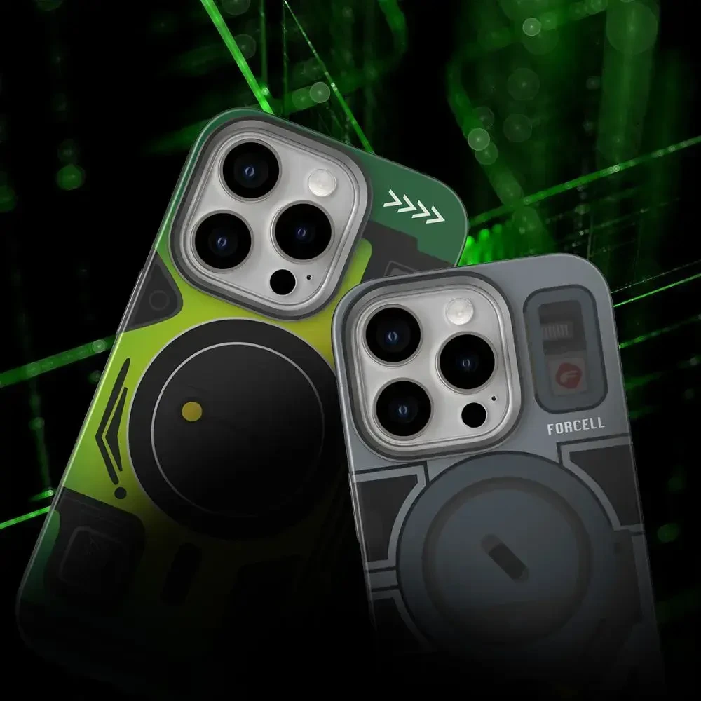 Dėklas FORCELL F-PROTECT Levels with Dual Layer 4D technology, Military Drop-Test suderinamas su MagSafe skirtas Samsung Galaxy S25 cyber žalios spalvos