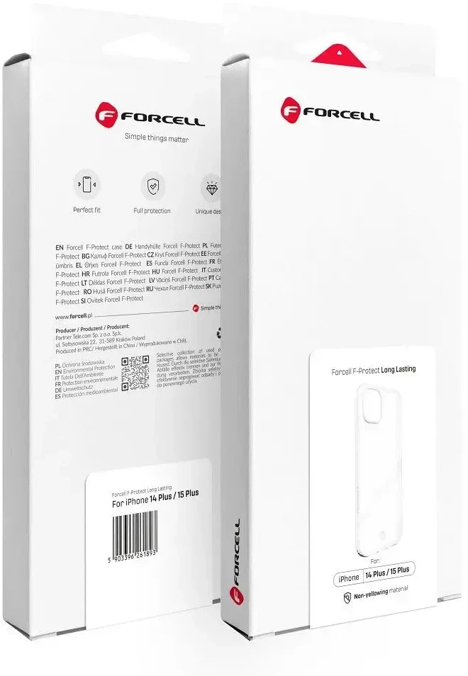 „iPhone 15 PLUS“ dėklas „Forcell F-Protect Long Lasting“ skaidrus