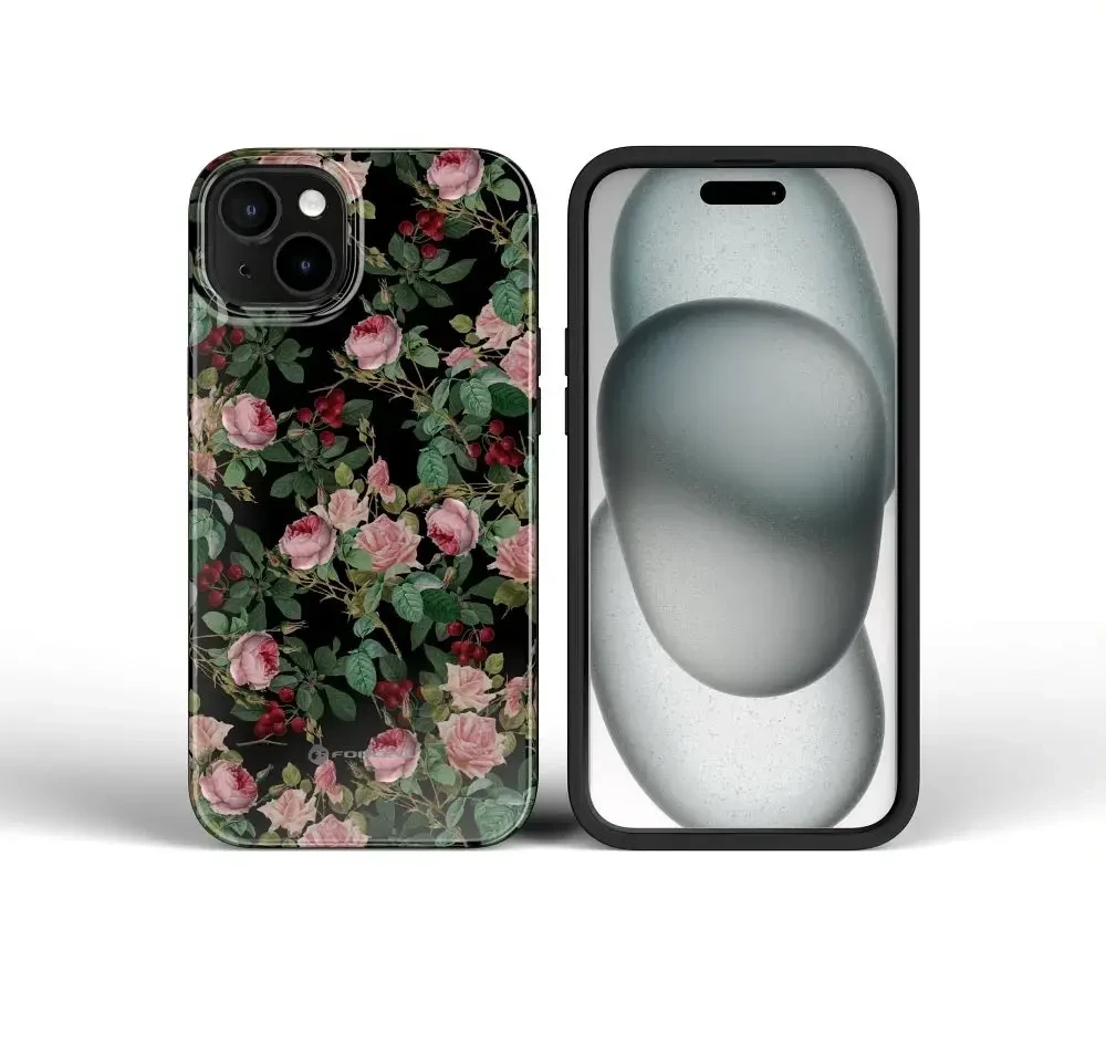 „iPhone 15 PRO Forcell F-Protect Mirage“ dėklas, suderinamas su kariniu kritimo testu, rožinis dramos efektas