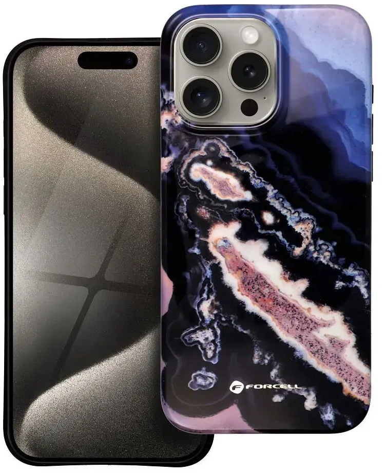 iPhone 15 PRO MAX dėklas Forcell F-Protect Mirage, suderinamas su Magsafe Military Drop-Test auksinis isoluotas