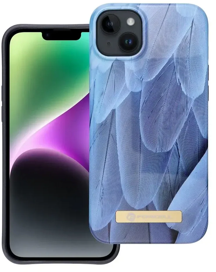 „iPhone 14 PLUS“ dėklas „Forcell F-Protect Mirage“, suderinamas su „Magsafe“ mėlynas bird