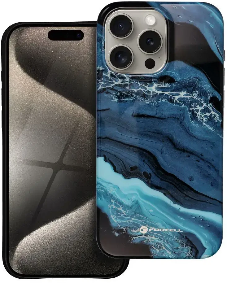 „iPhone 15 PRO MAX“ dėklas „Forcell F-Protect Mirage“, suderinamas su „Magsafe Military Drop Test“, giliavandenis