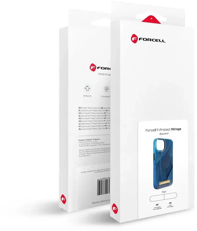 „iPhone 14 PLUS“ dėklas „Forcell F-Protect Mirage“, suderinamas su „Magsafe“ mėlynas bird