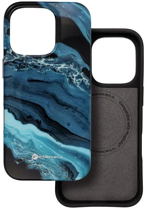 „iPhone 15 PRO Forcell F-Protect Mirage“ dėklas, suderinamas su „Magsafe Military Drop Test“ giliavandenėje jūroje.