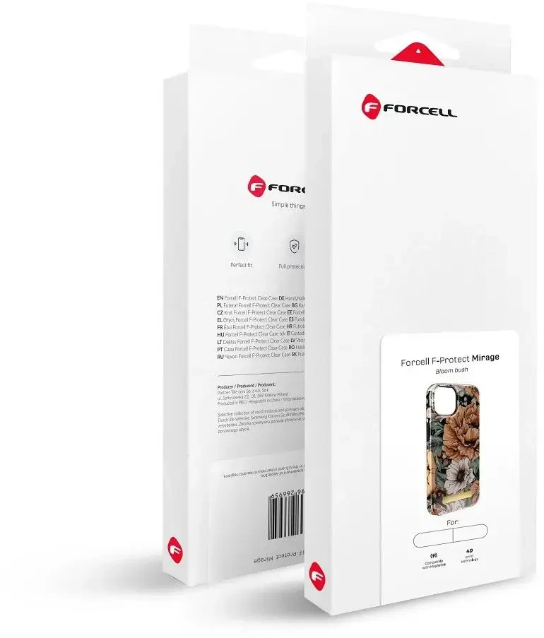 „iPhone 15 PLUS“ dėklas „Forcell F-Protect Mirage“, suderinamas su „Magsafe bloom bush“