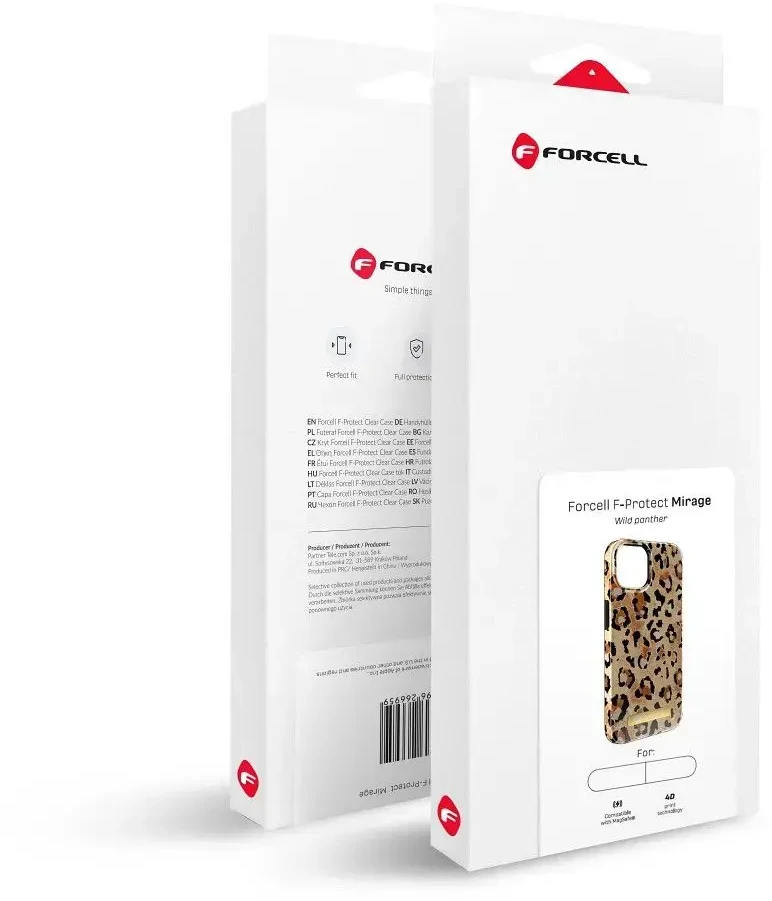 „iPhone 15 PLUS“ dėklas „Forcell F-Protect Mirage“, suderinamas su „Magsafe Wild Panther“
