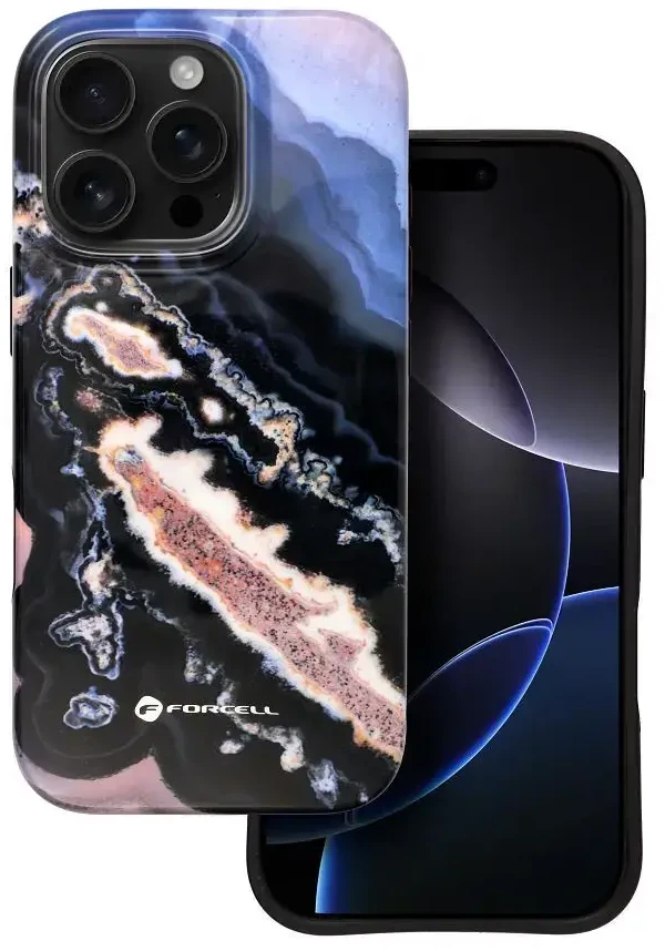 iPhone 16 PRO dėklas Forcell F-Protect Mirage, suderinamas su Magsafe Military Drop-Test auksinis isoluotas