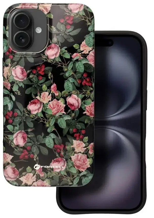 „iPhone 16 PLUS“ dėklas „Forcell F-Protect Mirage“, suderinamas su „Magsafe Military Drop-Test“, rožinis, dramatiškas