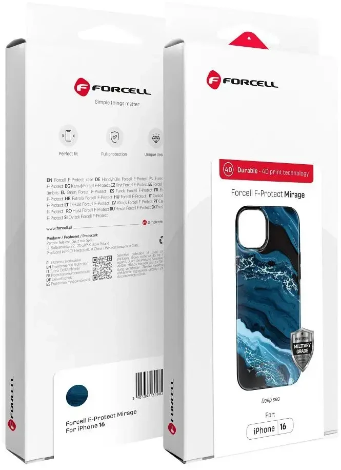 „iPhone 15 PRO MAX“ dėklas „Forcell F-Protect Mirage“, suderinamas su „Magsafe Military Drop Test“, giliavandenis