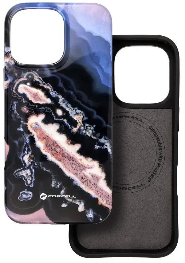 iPhone 16 PRO MAX dėklas Forcell F-Protect Mirage, suderinamas su Magsafe Military Drop-Test auksinis isoluotas
