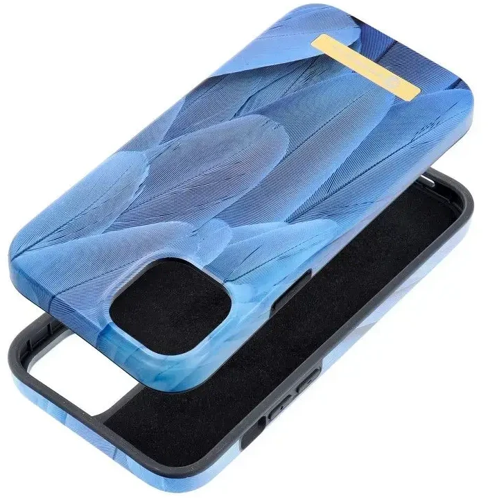 „iPhone 15 PLUS“ dėklas „Forcell F-Protect Mirage“, suderinamas su „Magsafe“ mėlynas bird
