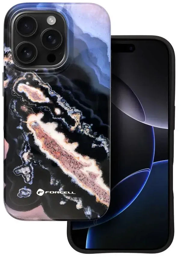 iPhone 15 PRO dėklas Forcell F-Protect Mirage, suderinamas su Magsafe Military Drop-Test auksinis isoluotas