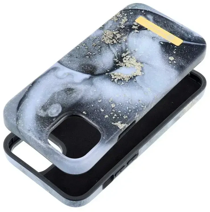 „iPhone 15 PLUS“ dėklas „Forcell F-Protect Mirage“, suderinamas su „Magsafe“ marmuro rūko spalvos dėklu.