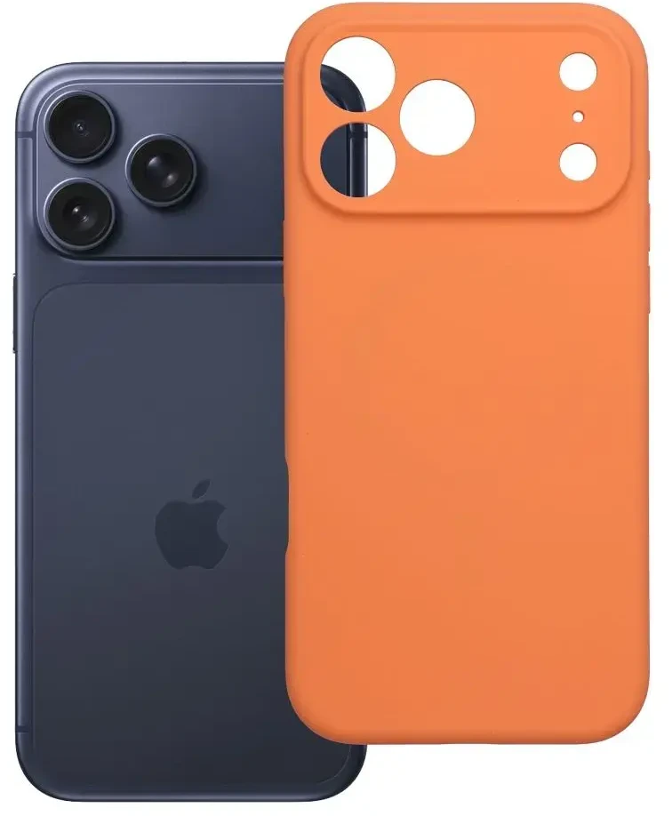 „iPhone 17 Pro Max / 18 Pro Max“ dėklas (žemas kameros kraštas), „Forcell F-Protect Rubber Premium“, suderinamas su „MagSafe“, oranžinis