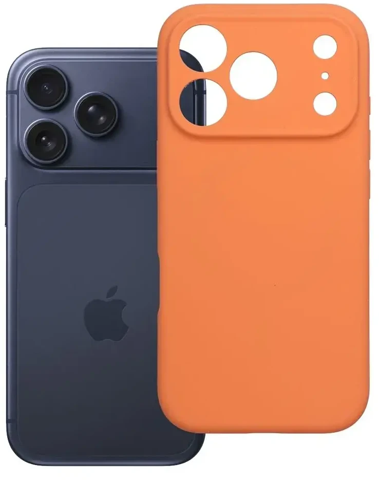 „iPhone 17 Pro / 18 Pro“ dėklas (žemas kameros kraštas), „Forcell F-Protect Rubber Premium“, suderinamas su „MagSafe“, oranžinis