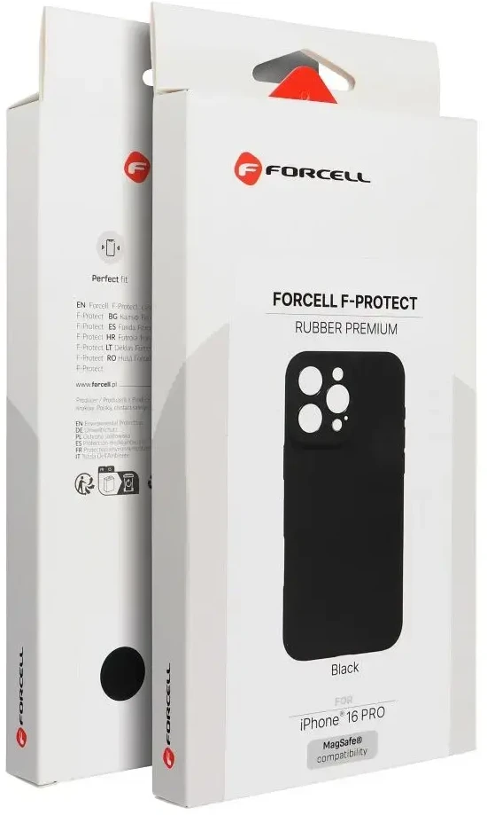 „iPhone 17 AIR“ dėklas „Forcell F-Protect Rubber Premium“, suderinamas su „MagSafe“ juodas