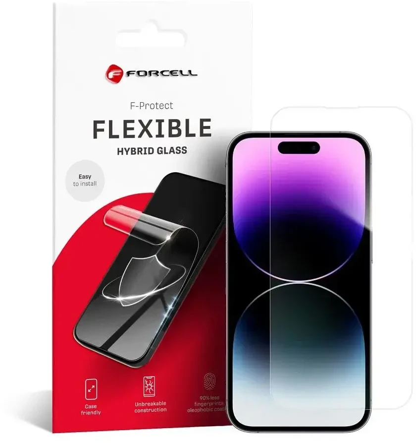 Hibridinis stiklas, skirtas „iPhone 14 PRO Forcell Flexible Nano Glass“