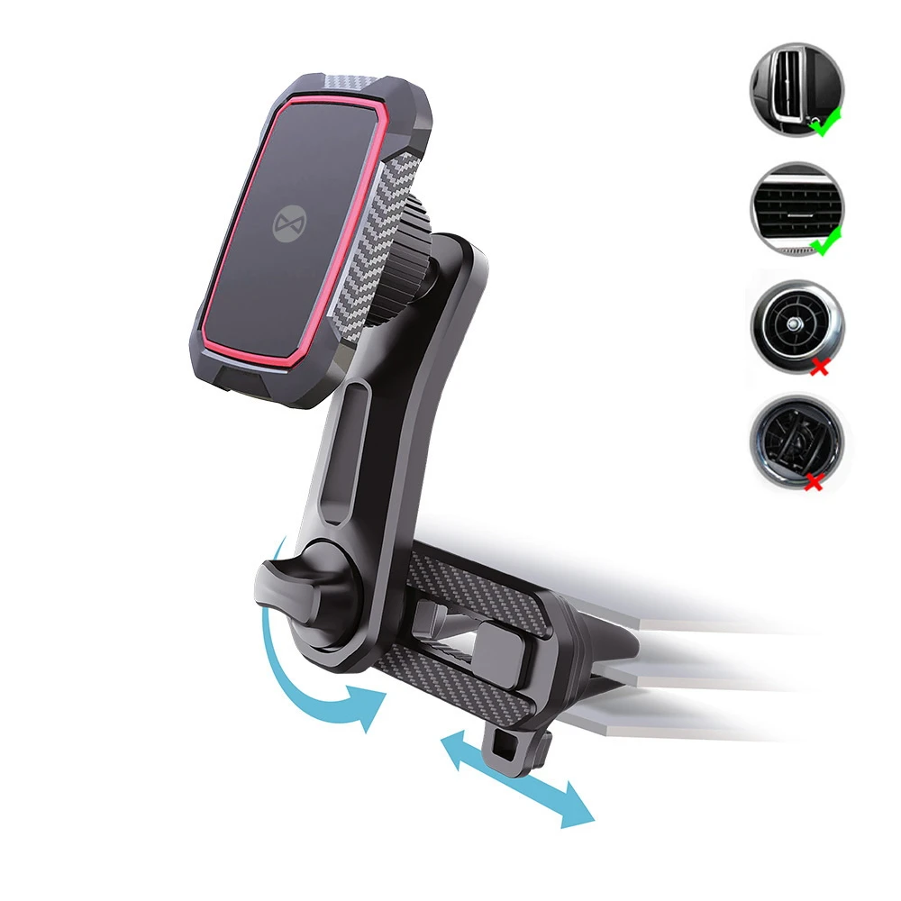 Forever automobilinis laikiklis oro grotelėms MH-250 Multipoint magnetinis juodos spalvos
