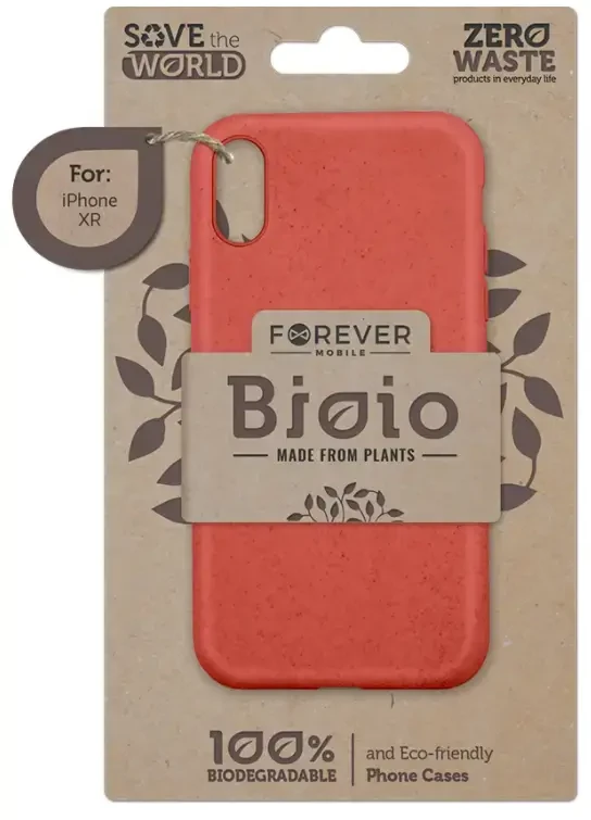 Dėklas Forever "BIOIO Biodegradable Back Cover Case Apple iPhone 12 / 12 Pro" Raudona