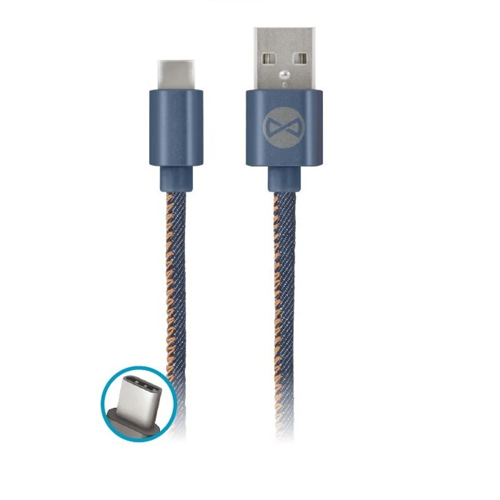 Forever Laidas "Jeans" USB type-C, 1m 2A