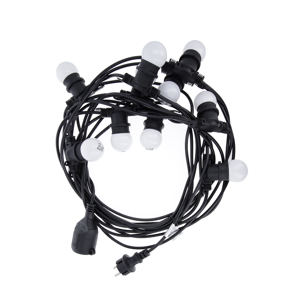 TelForceone Šviečianti girlianda 12m +10 G45 2W balta IP65