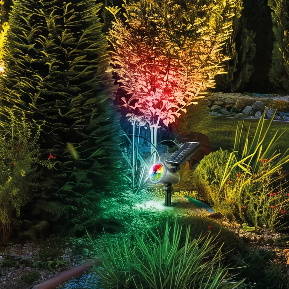 „Telforceone Forever Light“ saulės energija varomas LED prožektorius SUNARI FME-190 RGB