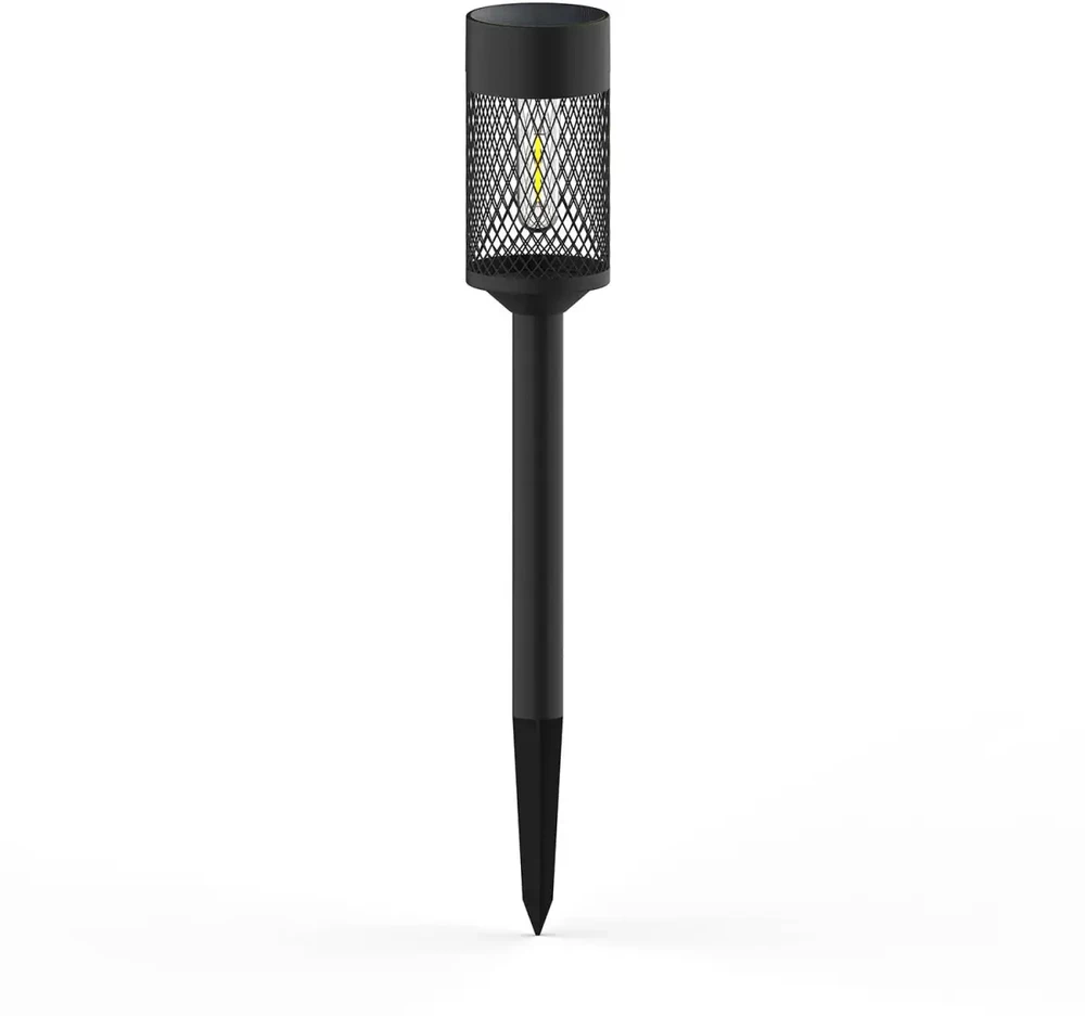 „Telforceone Forever Light“ saulės energija varomas LED šviestuvas plieniniu stulpu SUNARI FLS-15 juodas