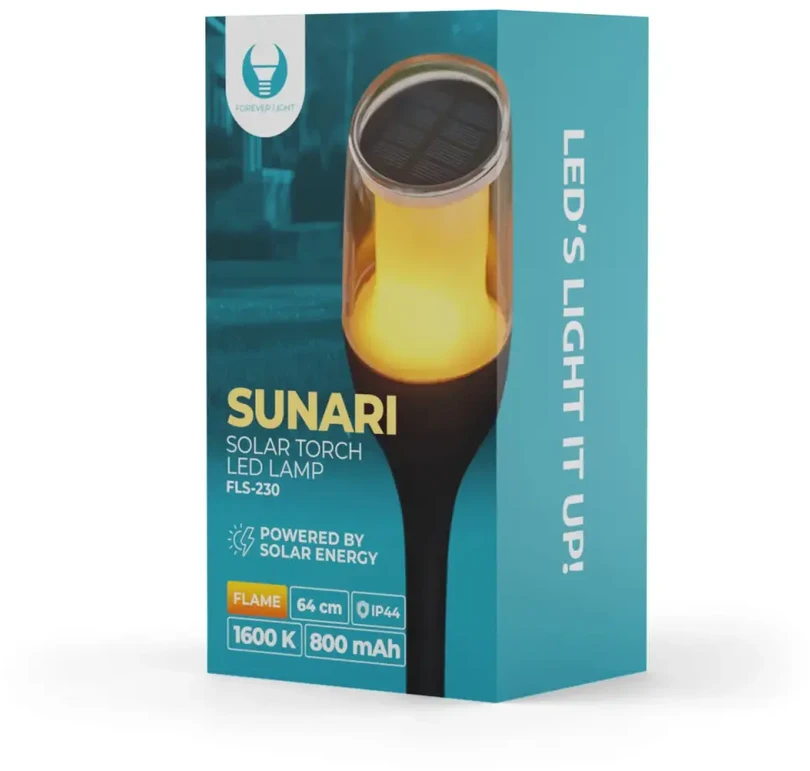 Telforceone Forever Light Solar torch LED lamp SUNARI FLS-230 juodas