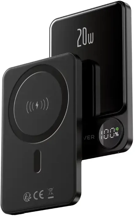 Forever belaidė išorinė baterija MATB-200 20W PD 5000 mAh magnetinė juoda