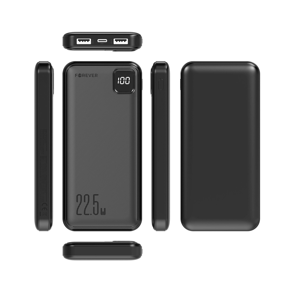 Telforceone Forever power bank TB-300M PD QC 22,5W 10000 mAh juodas