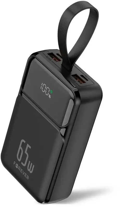 Forever išorinė baterija TB-400 PD QC 65W 20000 mAh juoda