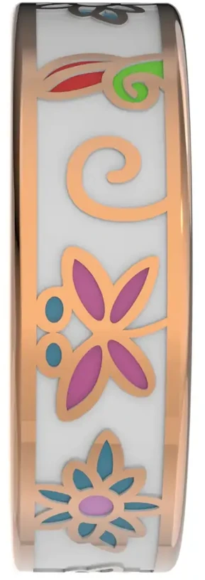 Išmanusis laikrodis „Forever Smartring Botanical SR-101“ rožinio aukso spalvos, 10 dydis