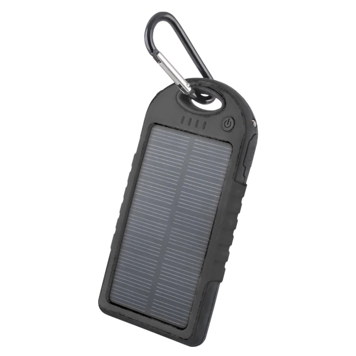 Nešiojamas įkroviklis su saulės baterija Forever Tecnostyle 5000MAH BK