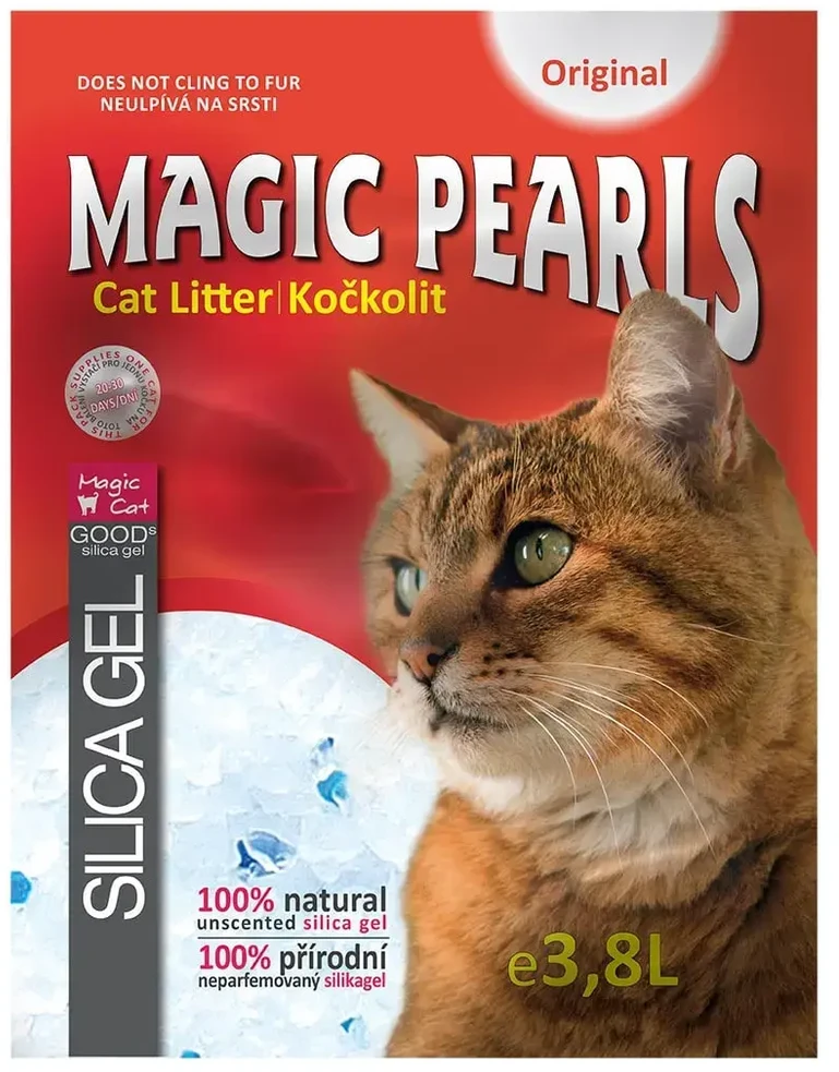 Placek Silikoninis smėlis kačių tualetui: MAGIC PEARLS Original, 3,8 l