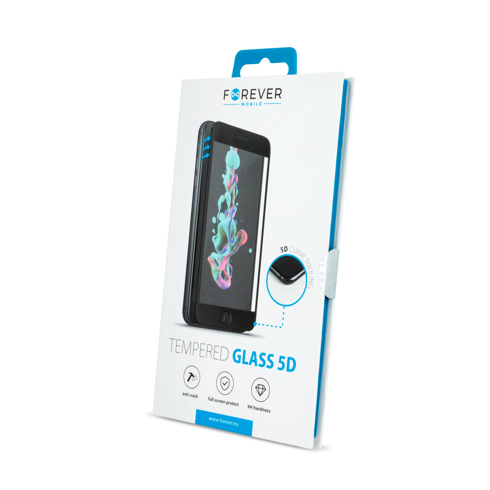 Grūdintas stiklas 5D Forever do Xiaomi Redmi Note 10 5G juoda ramka