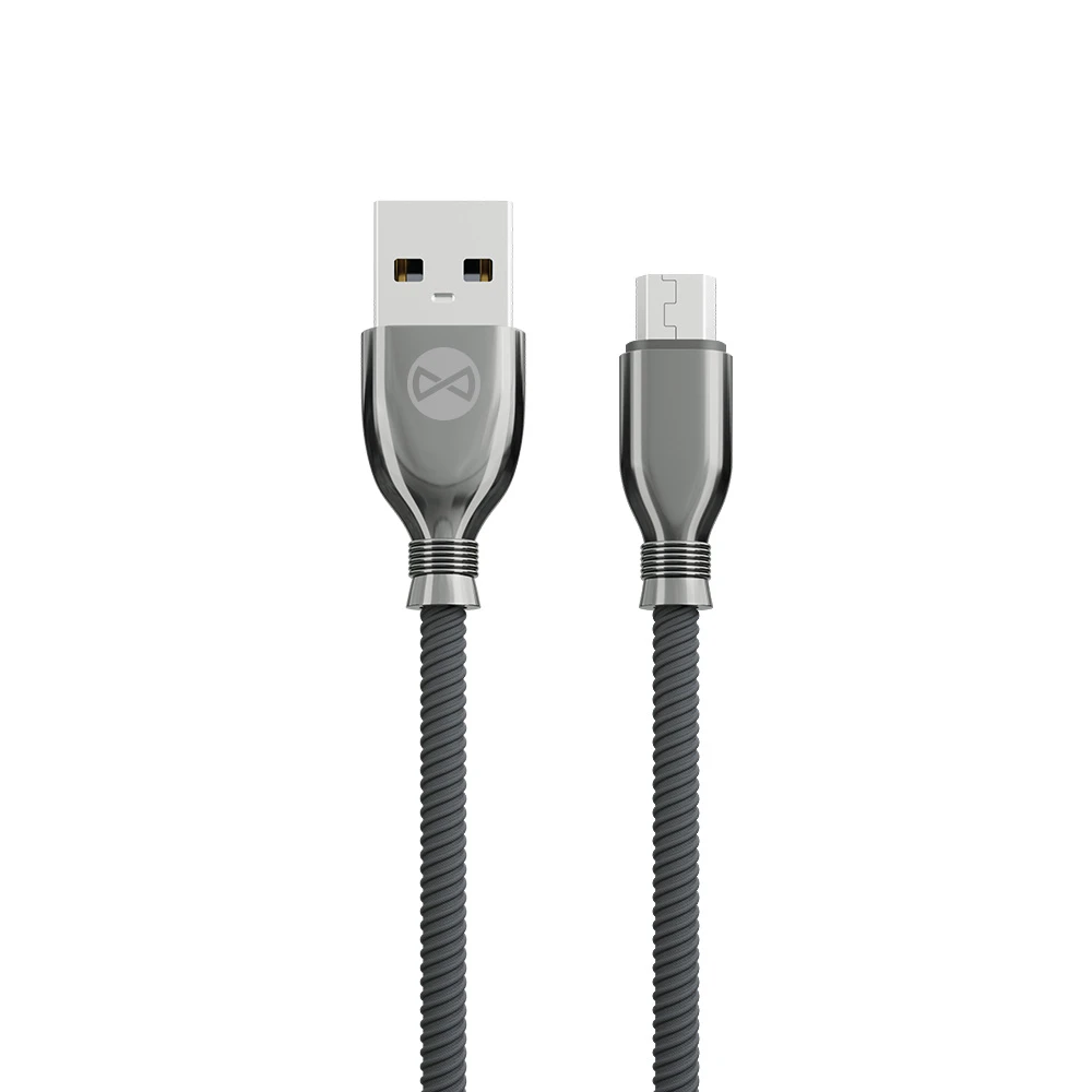 Forever Tornado kabelis USB - microUSB 1,0 m 3A juodos spalvos